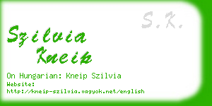 szilvia kneip business card